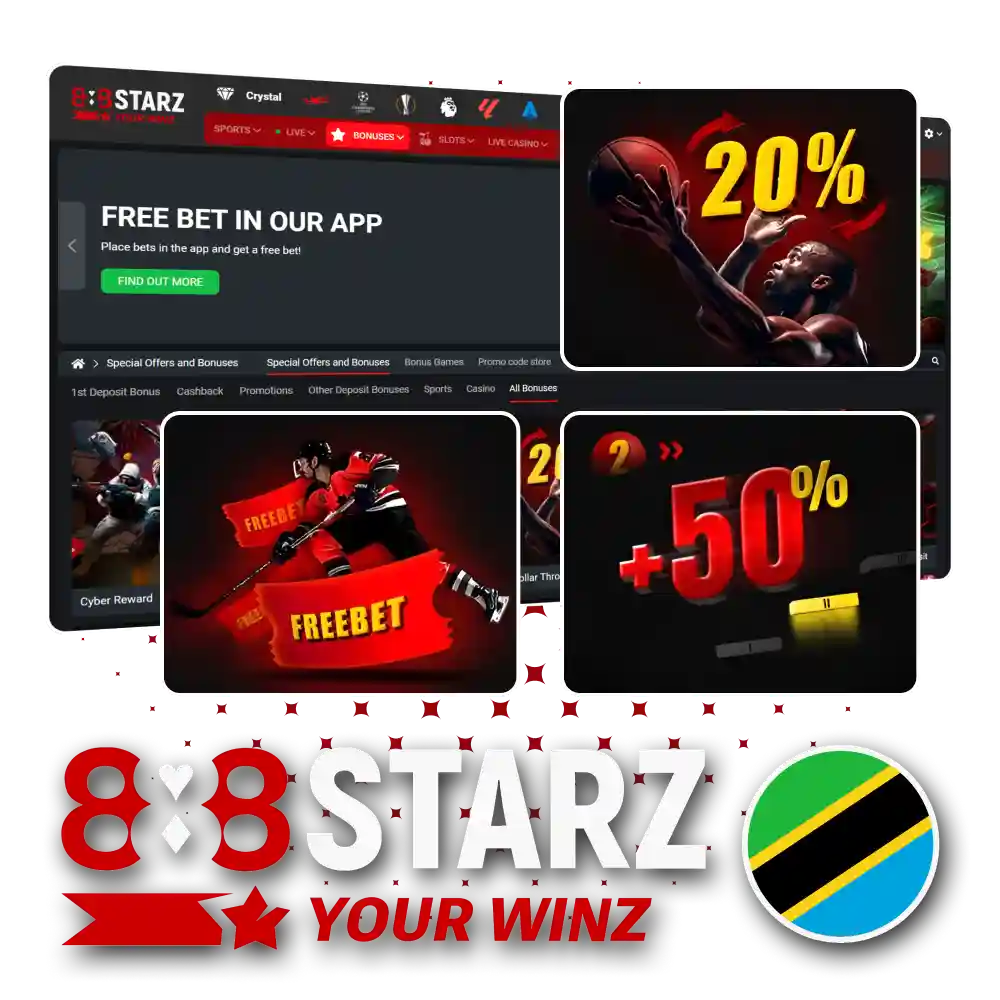 Get your welcome bonus and win at 888starz in Tanzania.