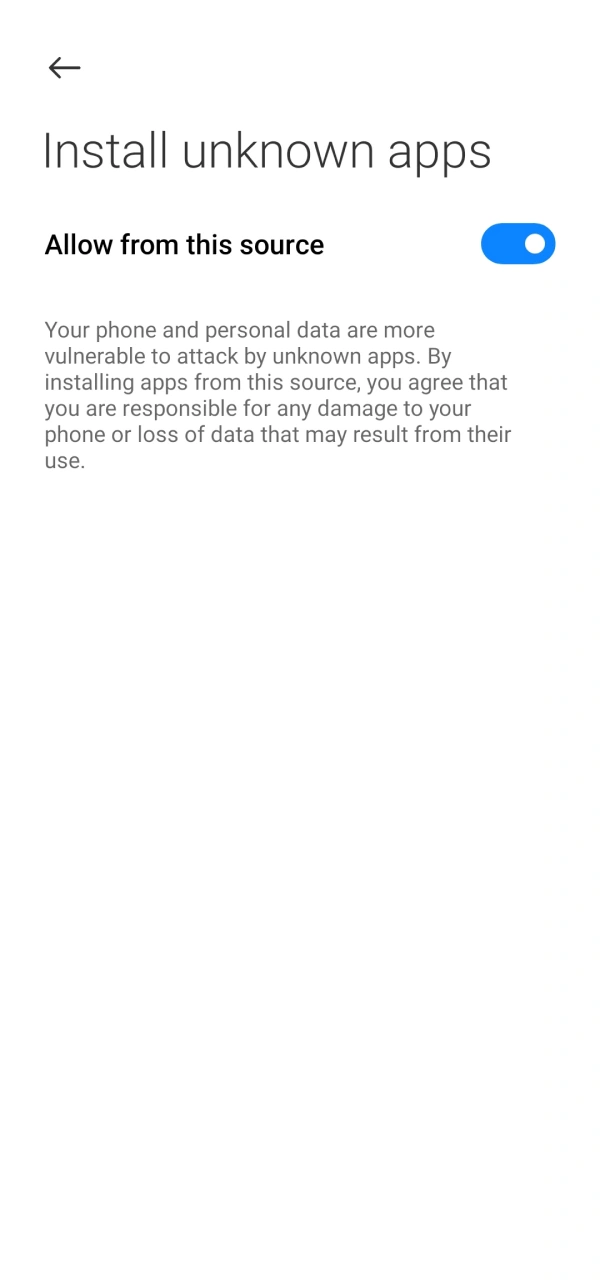 Allow unknown sources in settings to install the 888starz app.