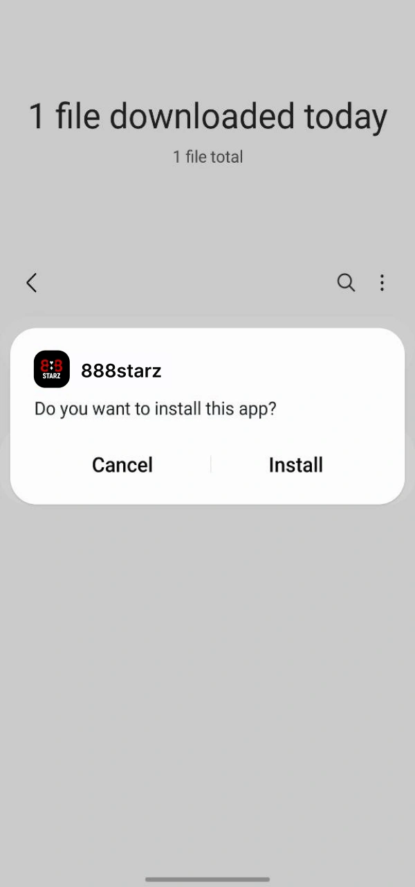 Confirm installation and install securely the official 888starz app now.