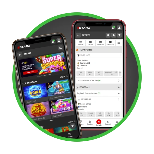 Enjoy real-time dealers and casino games in 888starz app.