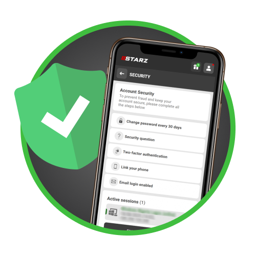Transactions are secured with advanced encryption on 888starz mobile application.