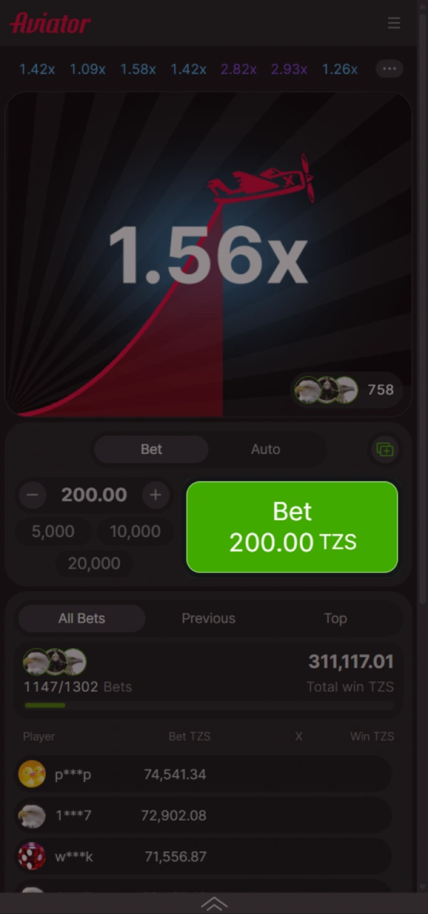 Place your bets for Aviator on the 888starz platform.