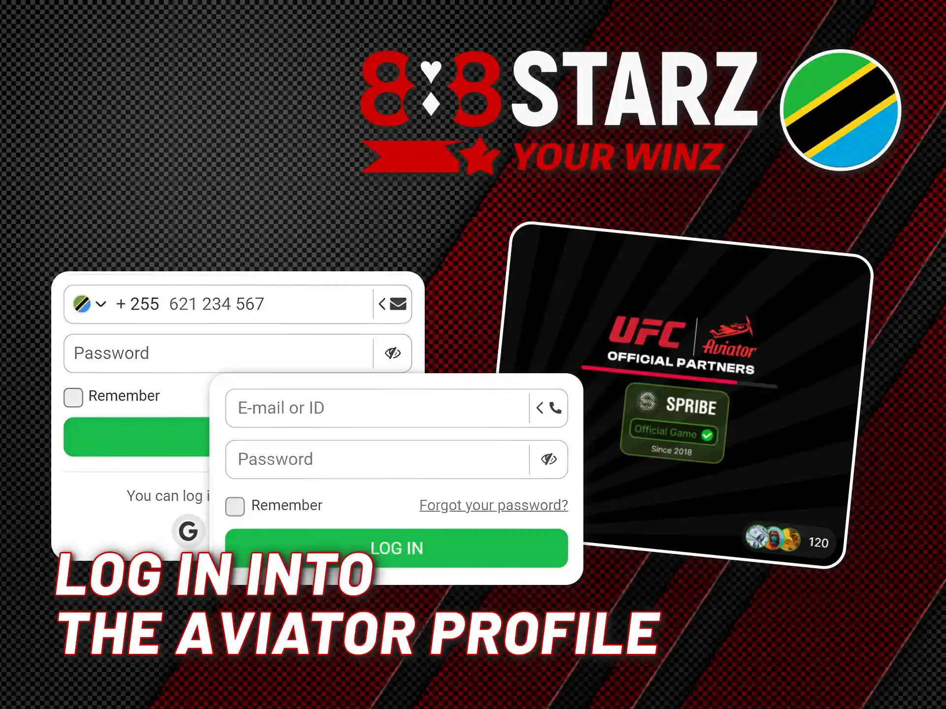 Connect to your 888starz account to play Aviator online.