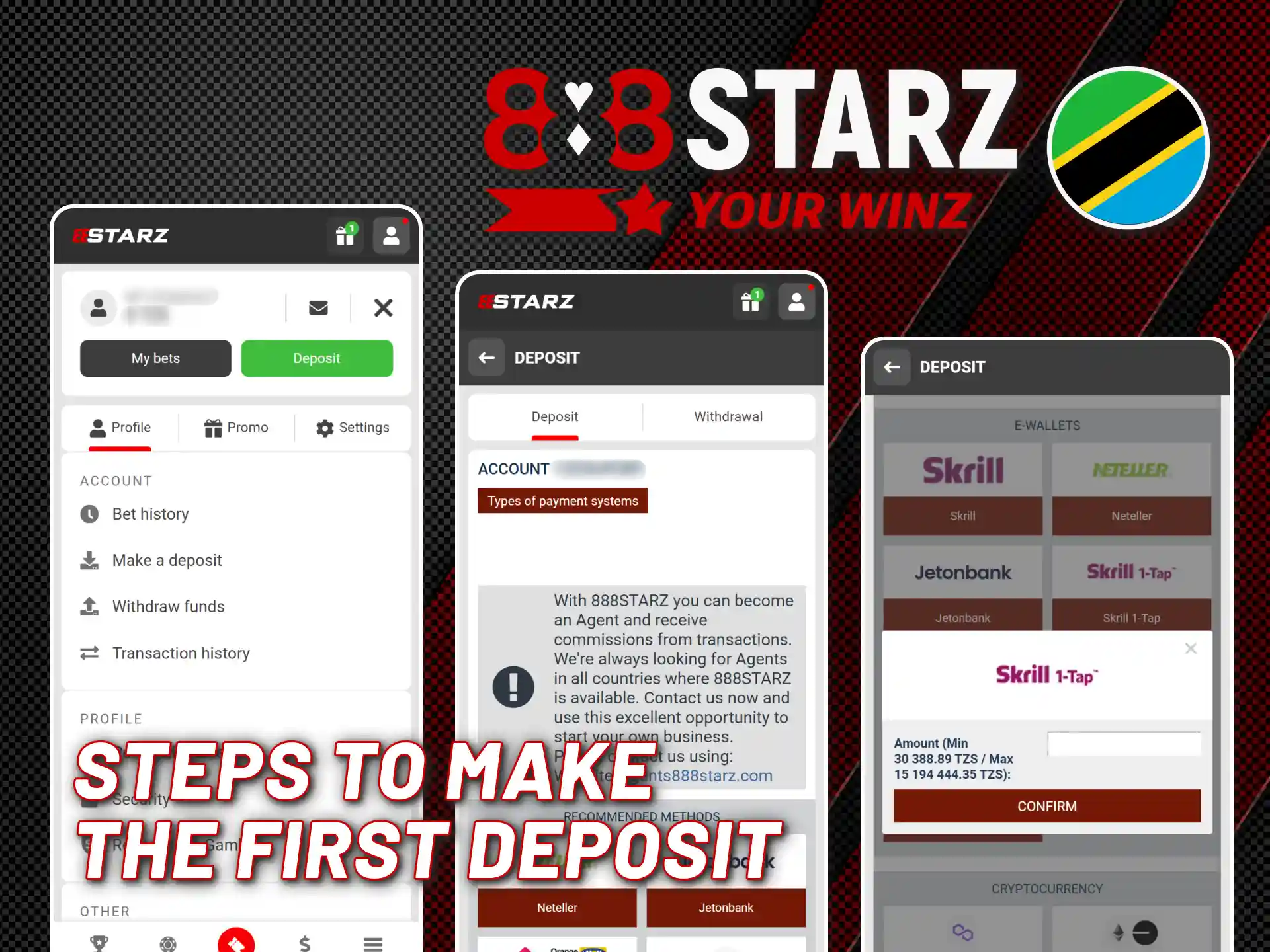 Deposit to your 888starz account to access bonus program.