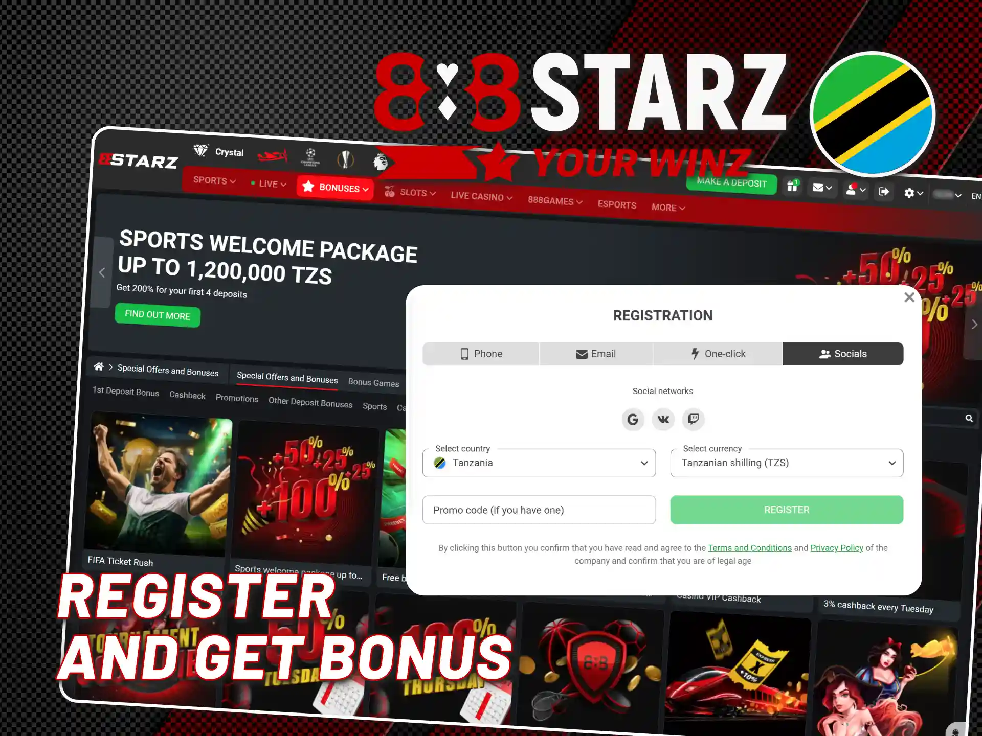 Register and deposit on 888starz official website to get bonus.