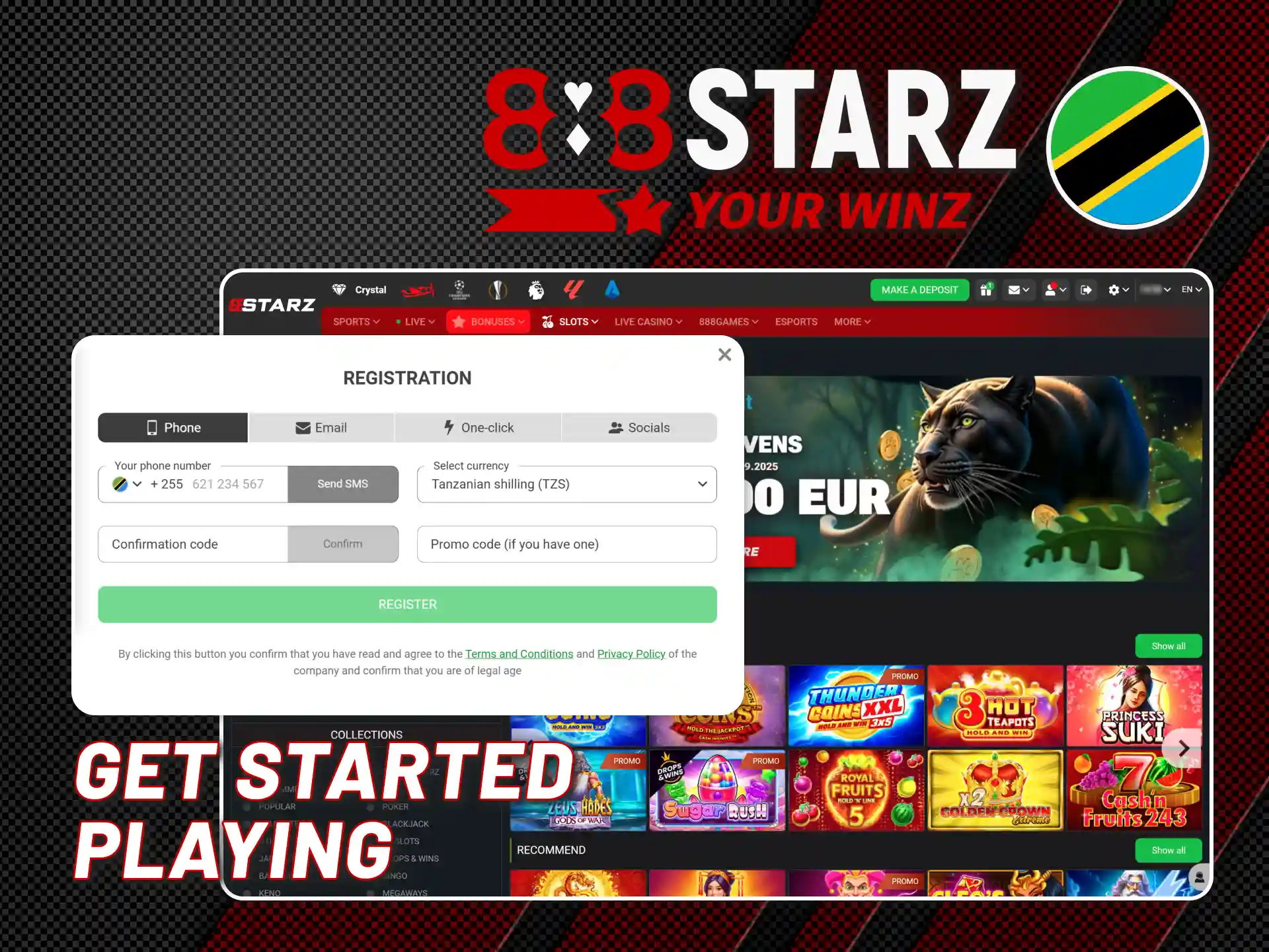 Register and enjoy 888starz casino games as a new user.