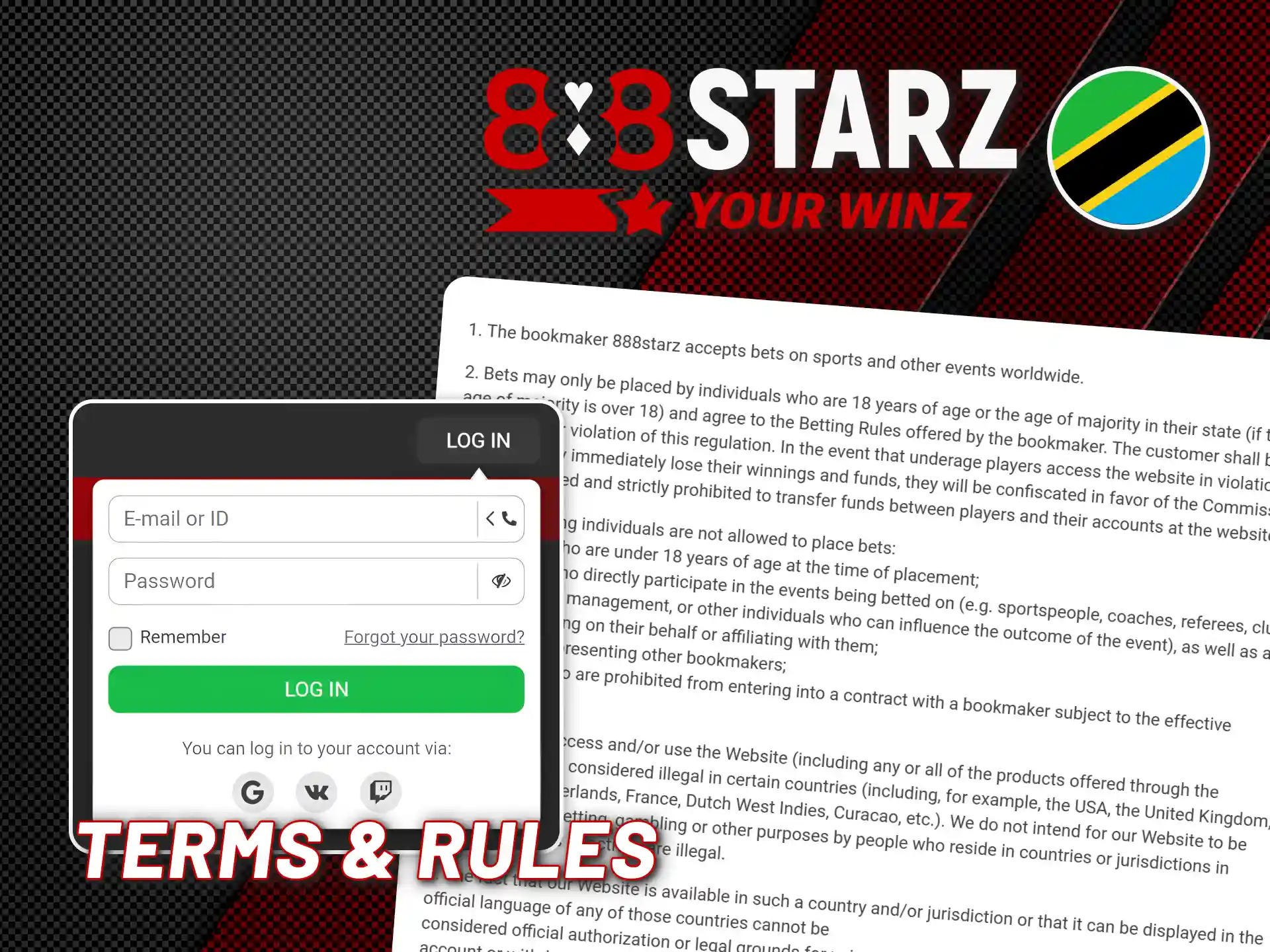 Learn the basic rules of login to 888starz official website.