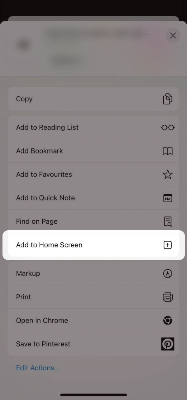 Tap the share icon to add 888starz to home screen.