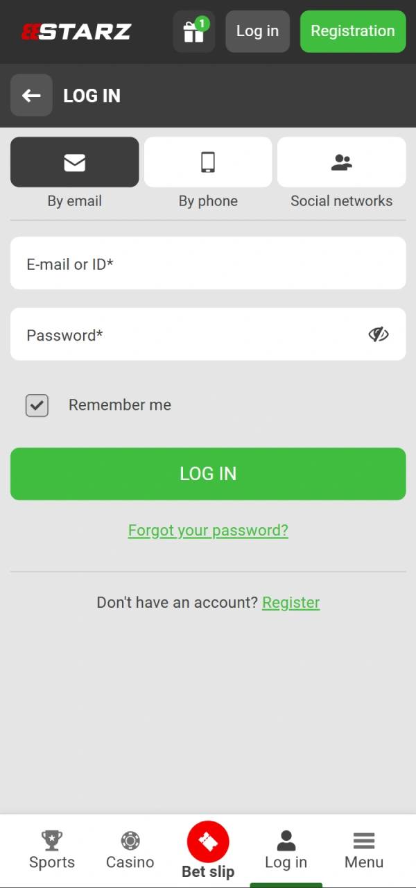Access your 888starz account in Tanzania to start depositing process.