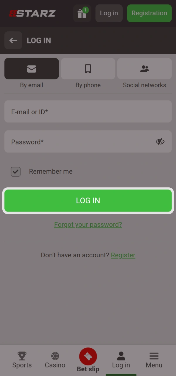Press the login button again to access 888starz Tanzania platform.