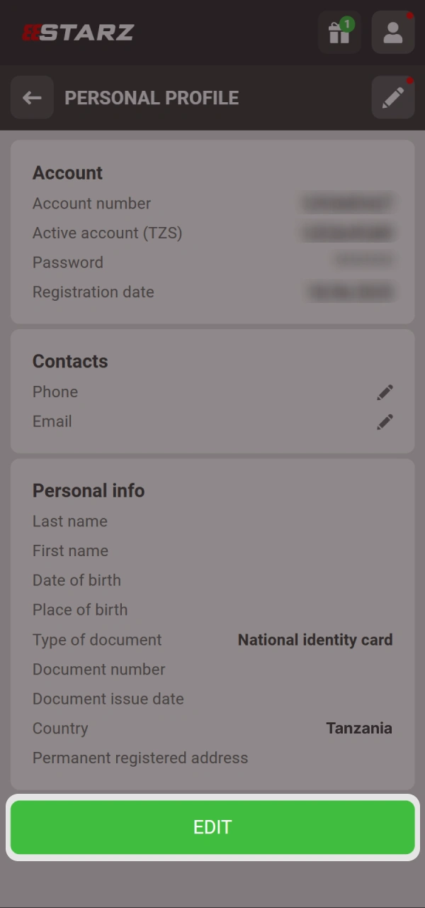 All functions are unlocked on 888starz after document approval.