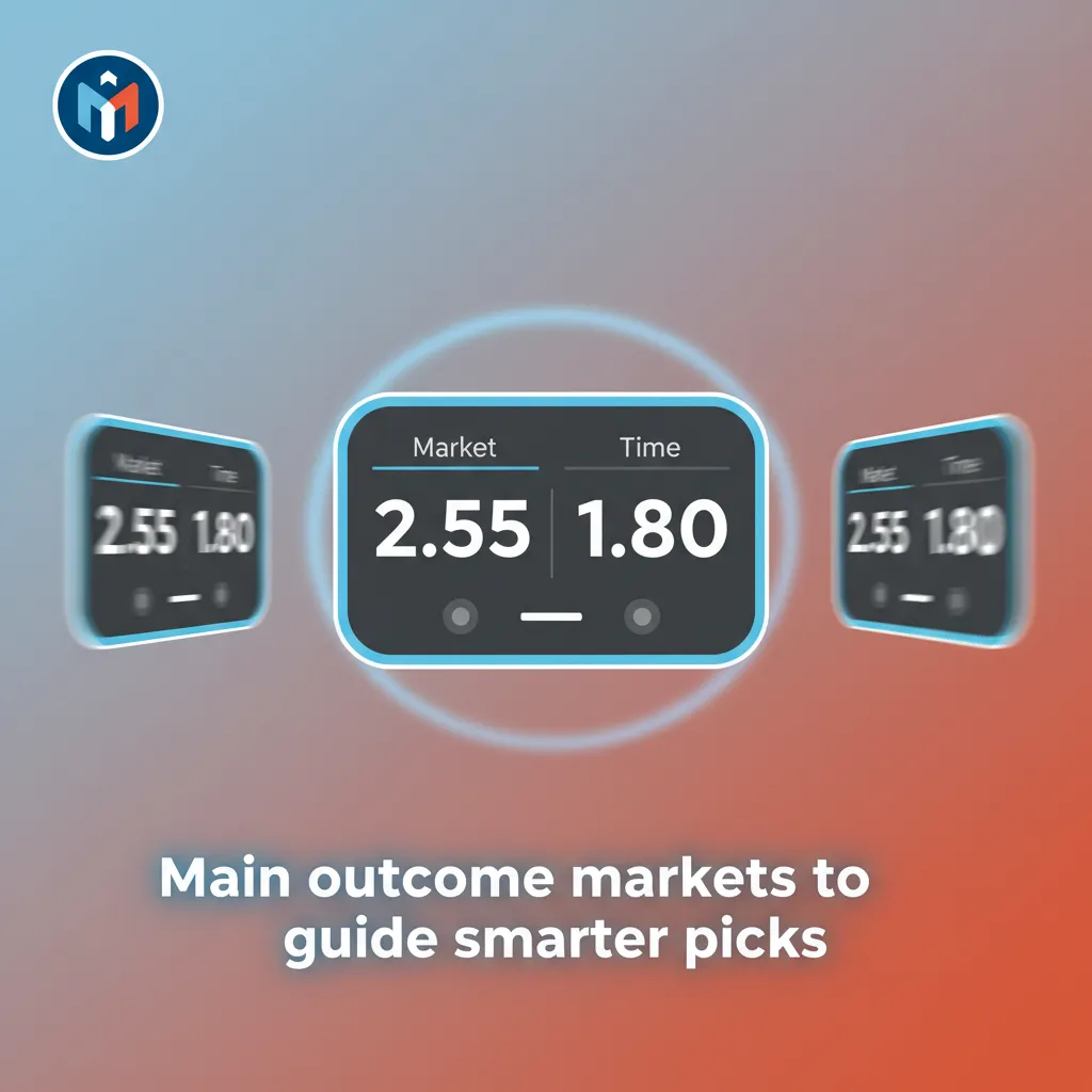 Infographic on outcome markets: 1X2, Double Chance, Over/Under, Both Teams to Score, Handicap, to guide smarter picks.