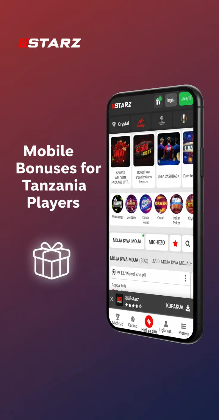 888starz Tanzania mobile bonuses: sports 100% up to 300,000 TZS; casino up to 4,140,000 TZS + 150 free spins. Check Offers.