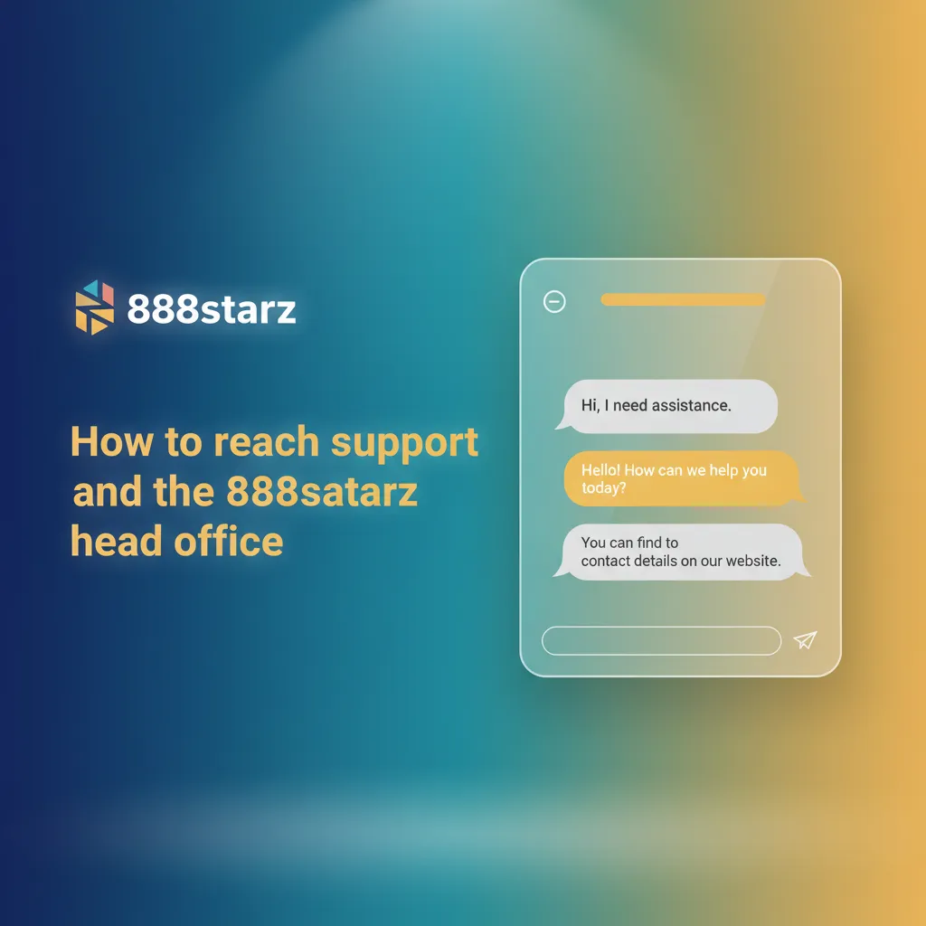 888starz 24/7 support: live chat, email, Help Centre. Legal page lists head office; safer gambling tools in Account settings.
